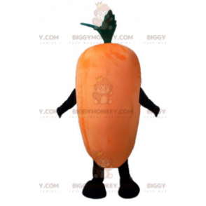 Costume da mascotte gigante sorridente carota arancione