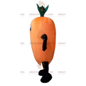 Costume da mascotte gigante sorridente carota arancione