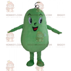 Traje de mascote gigante de feijão verde homem batata