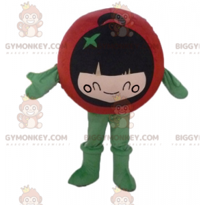 Bonito disfraz de mascota BIGGYMONKEY™ de tomate rojo gigante