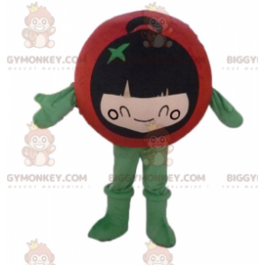 Bonito disfraz de mascota BIGGYMONKEY™ de tomate rojo gigante