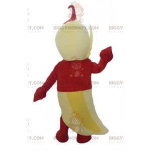 BIGGYMONKEY™ Costume da mascotte Banana gialla gigante con