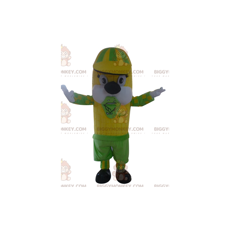 Giant Yellow and Green Corn Cob BIGGYMONKEY™ Mascot Costume –