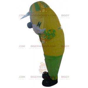 Costume da mascotte gigante giallo e verde pannocchia di mais