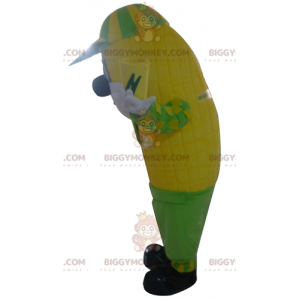 Disfraz gigante de mazorca de maíz amarilla y verde