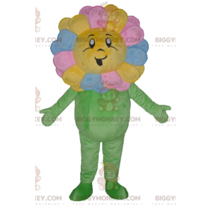 Costume de mascotte BIGGYMONKEY™ de jolie fleur multicolore