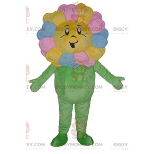 Traje de mascote BIGGYMONKEY™ de linda flor multicolorida
