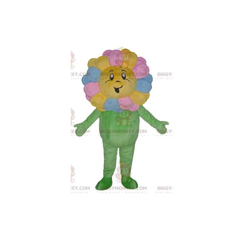 BIGGYMONKEY™ Disfraz de Mascota de Flor Multicolor Sonriente