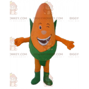 BIGGYMONKEY™ Orange und grün lächelndes riesiges