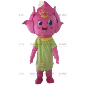 Sehr lächelndes Lily Rose Flower BIGGYMONKEY™ Maskottchenkostüm