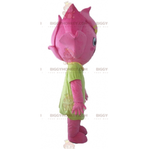 Disfraz de mascota BIGGYMONKEY™ con flor de lirio rosa muy