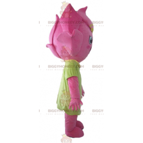 Mycket leende Lily Rose Flower BIGGYMONKEY™ maskotdräkt -