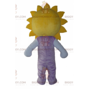 Costume de mascotte BIGGYMONKEY™ de grand soleil jaune mignon