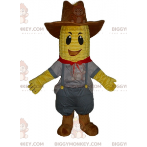 BIGGYMONKEY™ Mascottekostuum Maïskolven in cowboyoutfit -