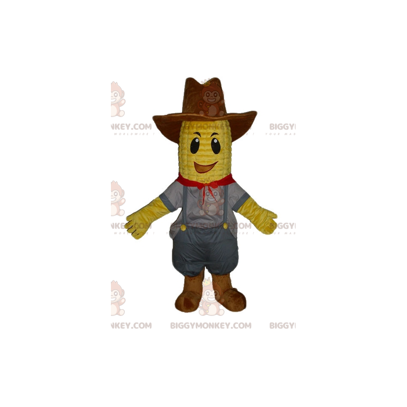 BIGGYMONKEY™ Mascot Costume Corn on the Cob in Cowboy Outfit -