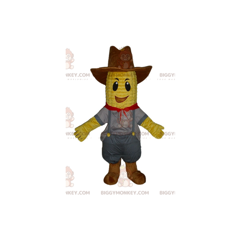 BIGGYMONKEY™ Mascottekostuum Maïskolven in cowboyoutfit -