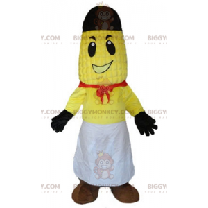 BIGGYMONKEY™ Mascot Costume Corn On The Cob In Cook Outfit -