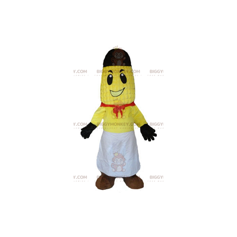 BIGGYMONKEY™ Mascot Costume Corn On The Cob In Cook Outfit -