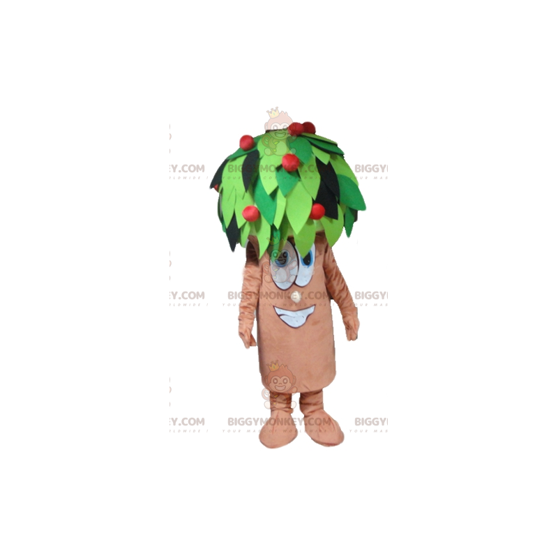 Brown Green and Red Cherry Tree BIGGYMONKEY™ Mascot Costume –