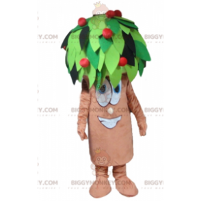 Brown Green and Red Cherry Tree BIGGYMONKEY™ Mascot Costume –