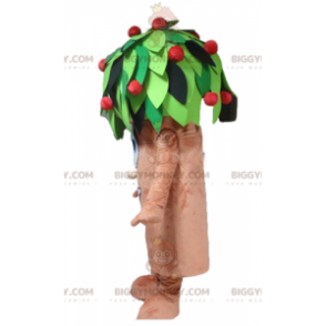 Brungrønt og rødt kirsebærtræ BIGGYMONKEY™ maskotkostume -