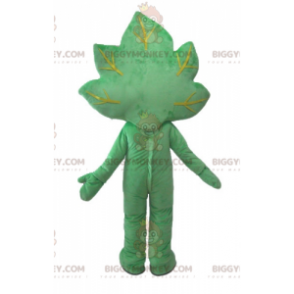 Smiling Giant Green Leaf BIGGYMONKEY™ Mascot Costume –