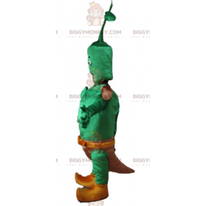 Kostium maskotki BIGGYMONKEY™ z zielonym warzywem i brązowymi