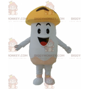 BIGGYMONKEY™ Costume mascotte fungo porcino gigante bianco e