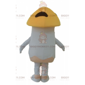 BIGGYMONKEY™ Costume mascotte fungo porcino gigante bianco e