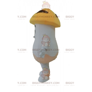 BIGGYMONKEY™ Costume mascotte fungo porcino gigante bianco e