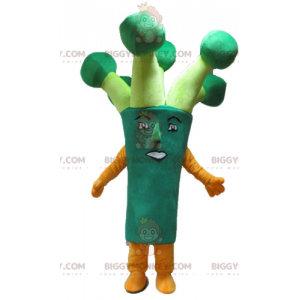 Disfraz de mascota BIGGYMONKEY™ de puerro y brócoli verde