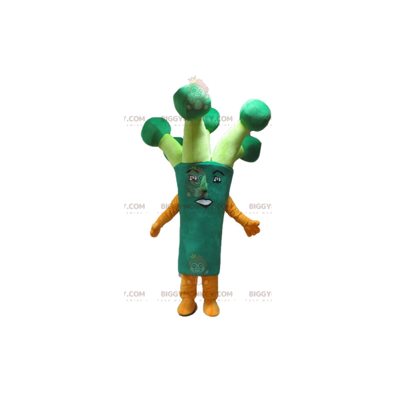 Costume de mascotte BIGGYMONKEY™ de poireau de brocoli vert