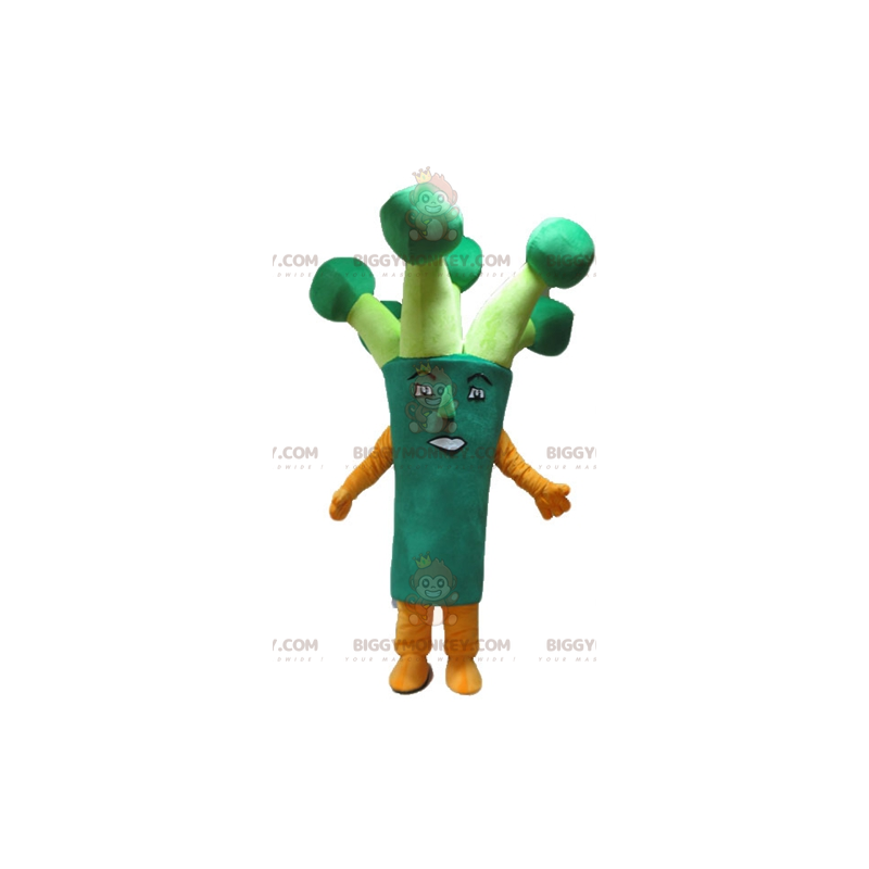 Kæmpe grøn broccoli porre BIGGYMONKEY™ maskot kostume -
