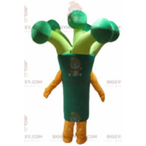 Costume de mascotte BIGGYMONKEY™ de poireau de brocoli vert