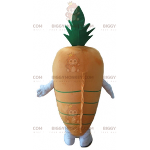 Disfraz de mascota gigante naranja y verde zanahoria