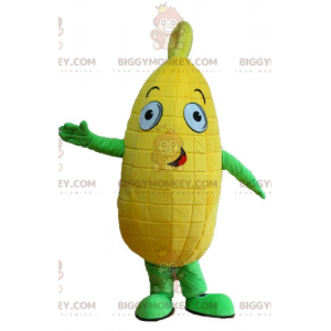 Geel en groen gigantische maïskolf BIGGYMONKEY™ mascottekostuum