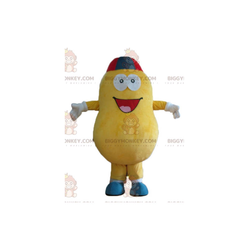 Kostium maskotka uśmiechnięty gigantyczny żółty ziemniak