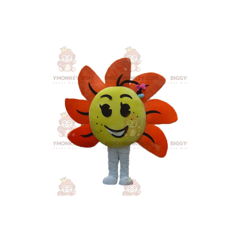 Yellow and Orange Giant Flower BIGGYMONKEY™ Mascot Costume -