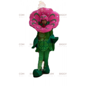 Imponerende og realistisk pink og grøn blomst BIGGYMONKEY™