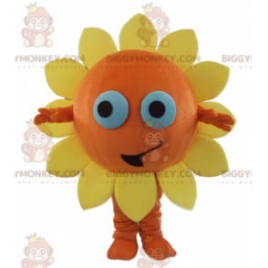 Hyvin hymyilevä aurinkooranssi ja keltainen kukka BIGGYMONKEY™