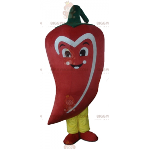 Kostým maskota BIGGYMONKEY™ Obří červená bílá a zelená chilli