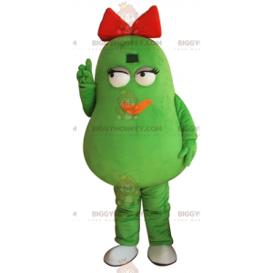 Costume de mascotte BIGGYMONKEY™ de fève de patate verte géante