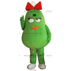 Disfraz de mascota BIGGYMONKEY™ Judía de patata verde gigante
