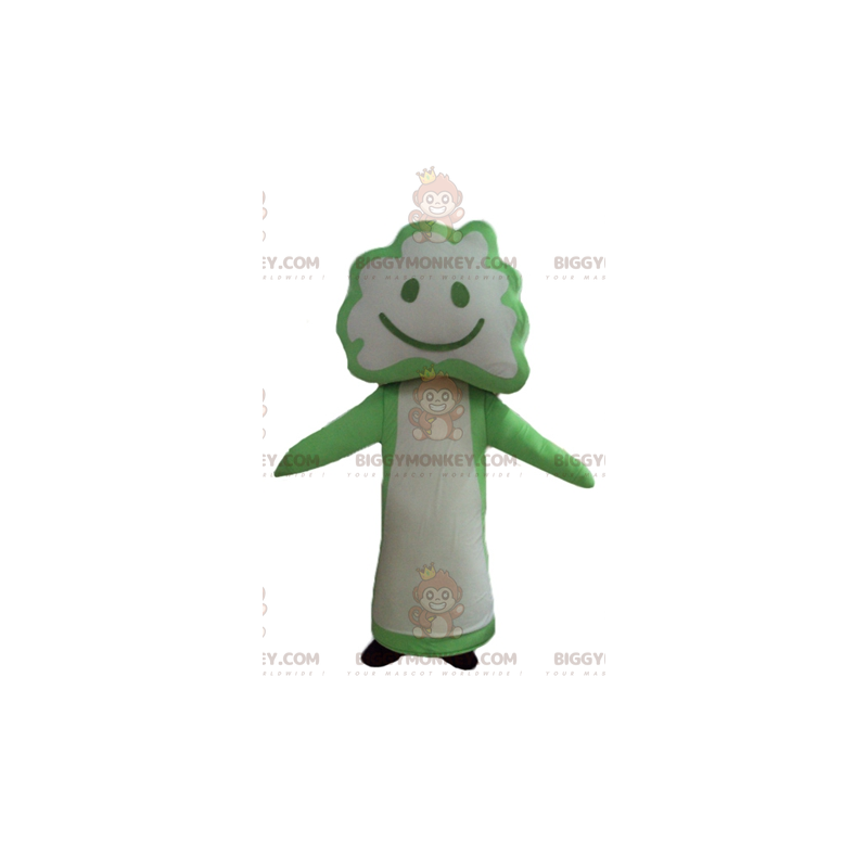 Green and White Broccoli Blossom Tree BIGGYMONKEY™ Mascot