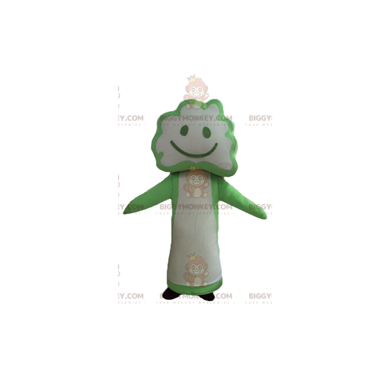 Grön och vit Broccoli Blossom Tree BIGGYMONKEY™ maskotdräkt -
