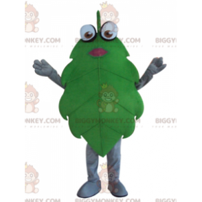 Zabawny kostium maskotki GIGGYMONKEY™ z zielonym liściem -