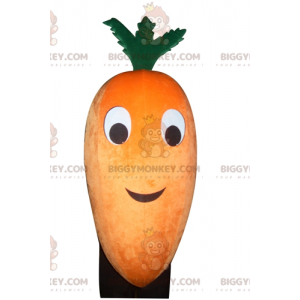 Costume mascotte BIGGYMONKEY™ carota gigante arancione e verde