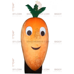 Jätte orange och grön morot BIGGYMONKEY™ maskotdräkt -