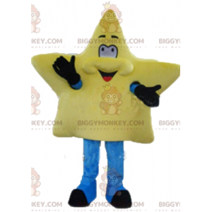 Cute Smiling Giant Yellow Star BIGGYMONKEY™ Mascot Costume –