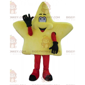 Sødt smilende kæmpe gul stjerne BIGGYMONKEY™ maskotkostume -
